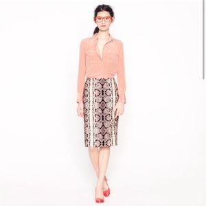 J. Crew No. 2 pencil skirt in snake print